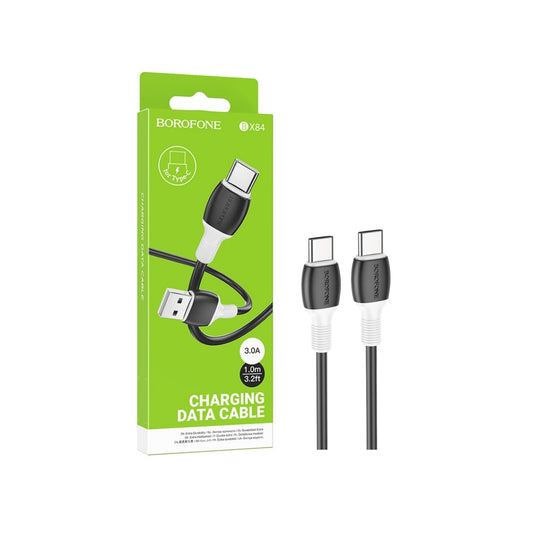 Cable Borofone Bx84 1m 60w Usb-c / Type-c A Type-c Carga Rápida