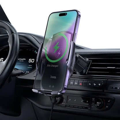 Soporte Hoco Celular Auto Carga Inalámbrica Rápida Rejilla