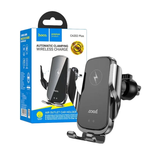 Soporte Hoco Celular Auto Carga Inalámbrica Rápida Rejilla